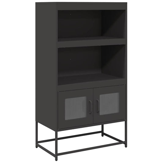 vidaXL Highboard Black 68x39x123 cm Steel