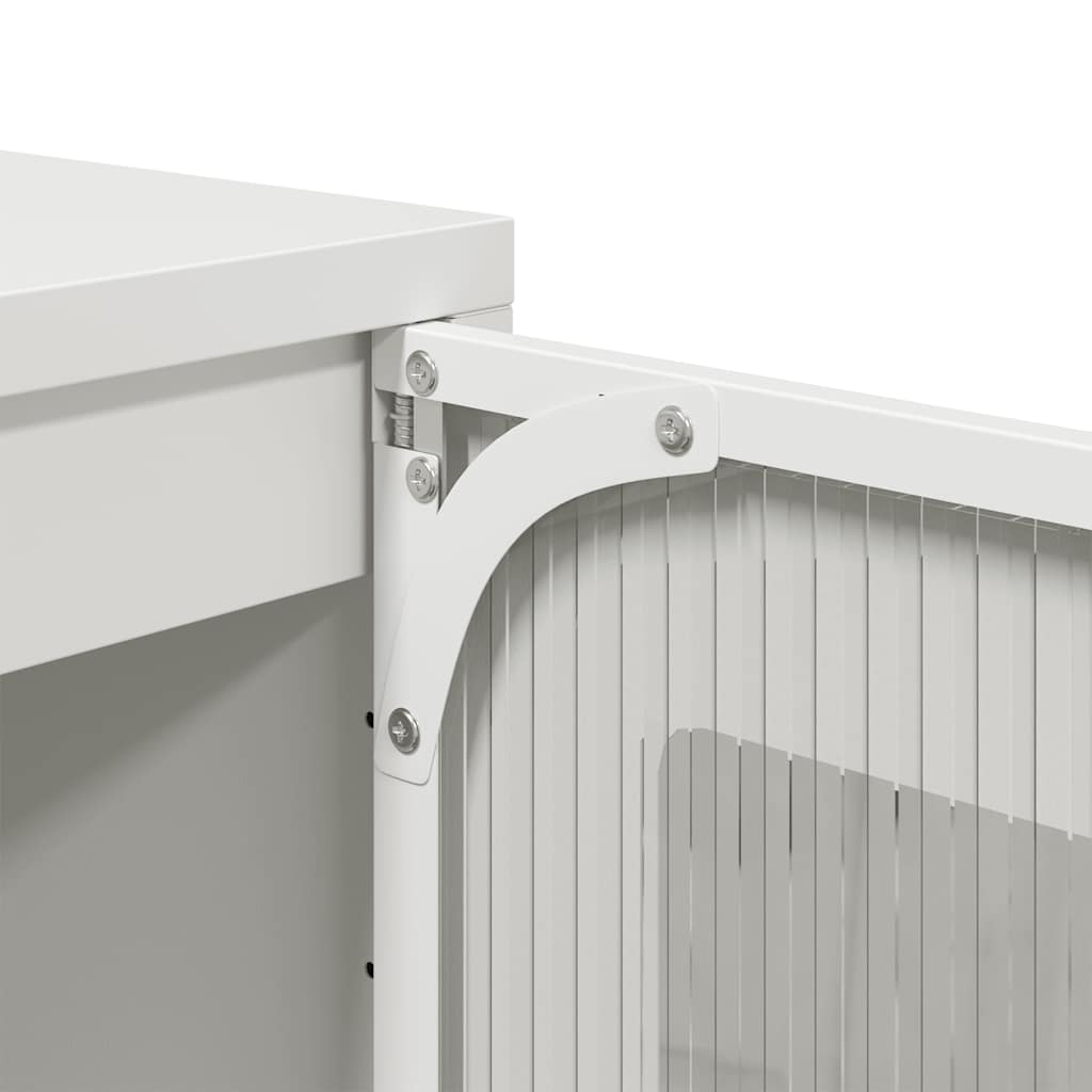 vidaXL Sideboard White 36x39x107 cm Cold-rolled Steel