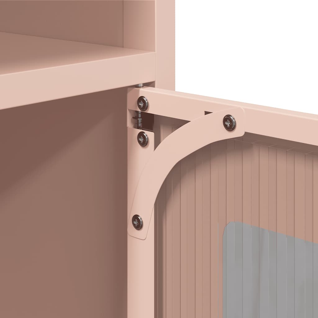 vidaXL Bedside Cabinet Pink 36x39x78 cm Cold-rolled Steel