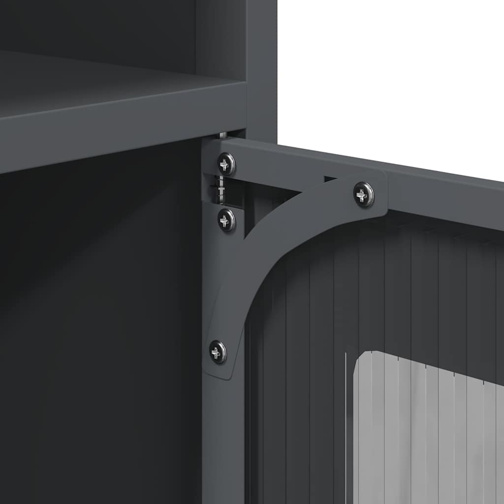 vidaXL Bedside Cabinet Anthracite 36x39x78 cm Cold-rolled Steel