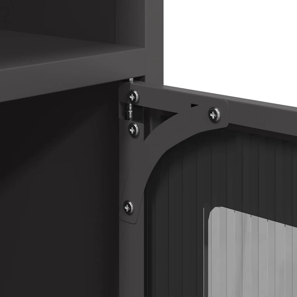 vidaXL Sideboard Black 100,5x39x107 cm Cold-rolled Steel