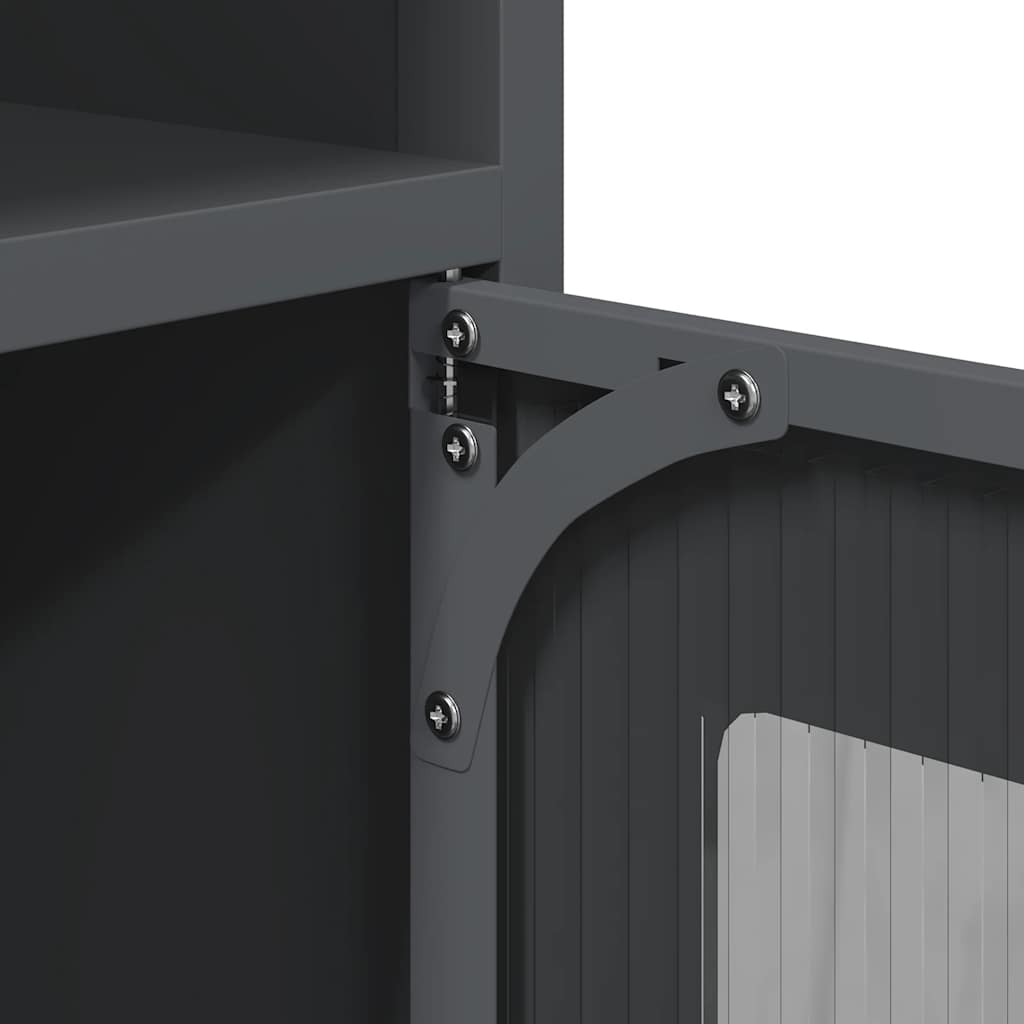 vidaXL Sideboard Anthracite 100,5x39x107 cm Cold-rolled Steel