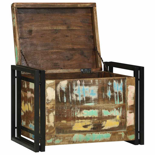 vidaXL Storage Box Brown and black 60 x 40 x 41 cm Reclaimed wood