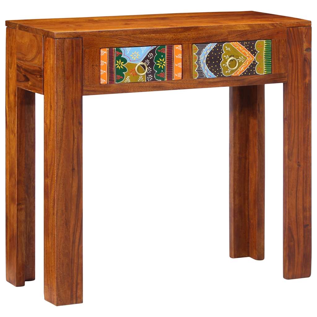 vidaXL Console Table 80x35x75 cm Solid Wood Acacia