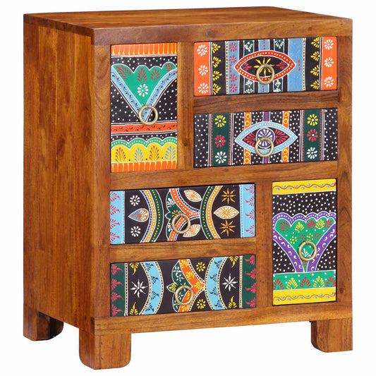 vidaXL Sideboard Multicolour 50x35x60 Solid Wood Acacia