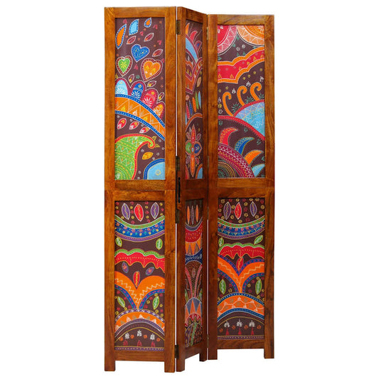 vidaXL Room Divider Honey Brown 105 x 1.5 x 180 cm Solid Acacia Wood