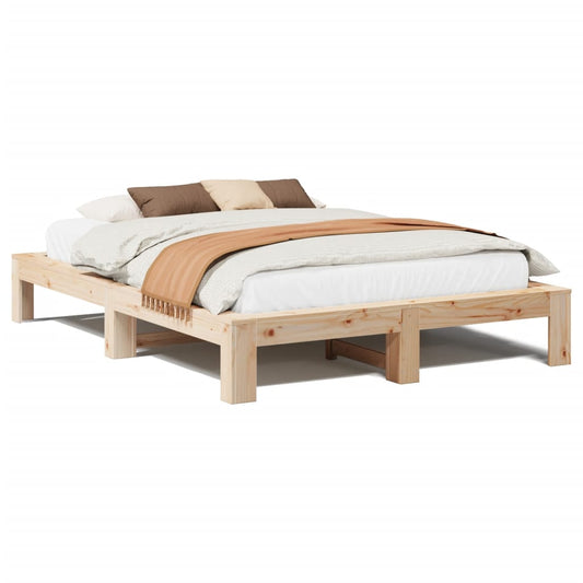 vidaXL Bed Frame without Mattress 140x190 cm Solid Wood Pine