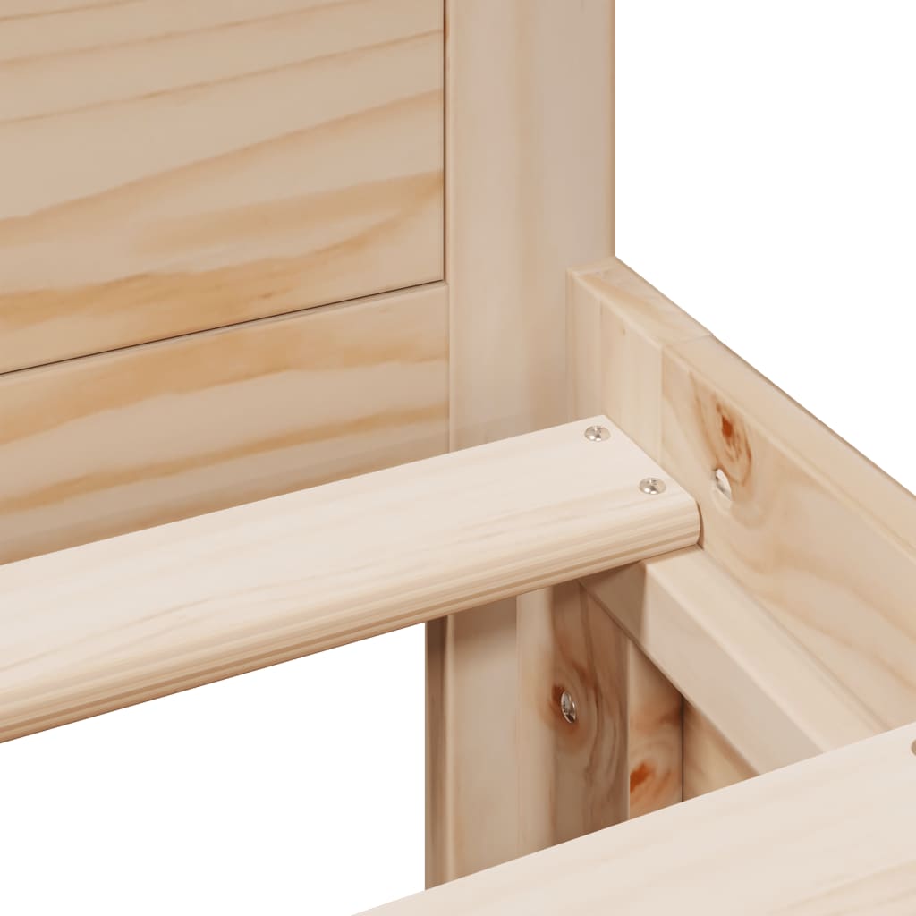vidaXL Bed Frame without Mattress with Headboard 160x200 cm Solid Wood Pine