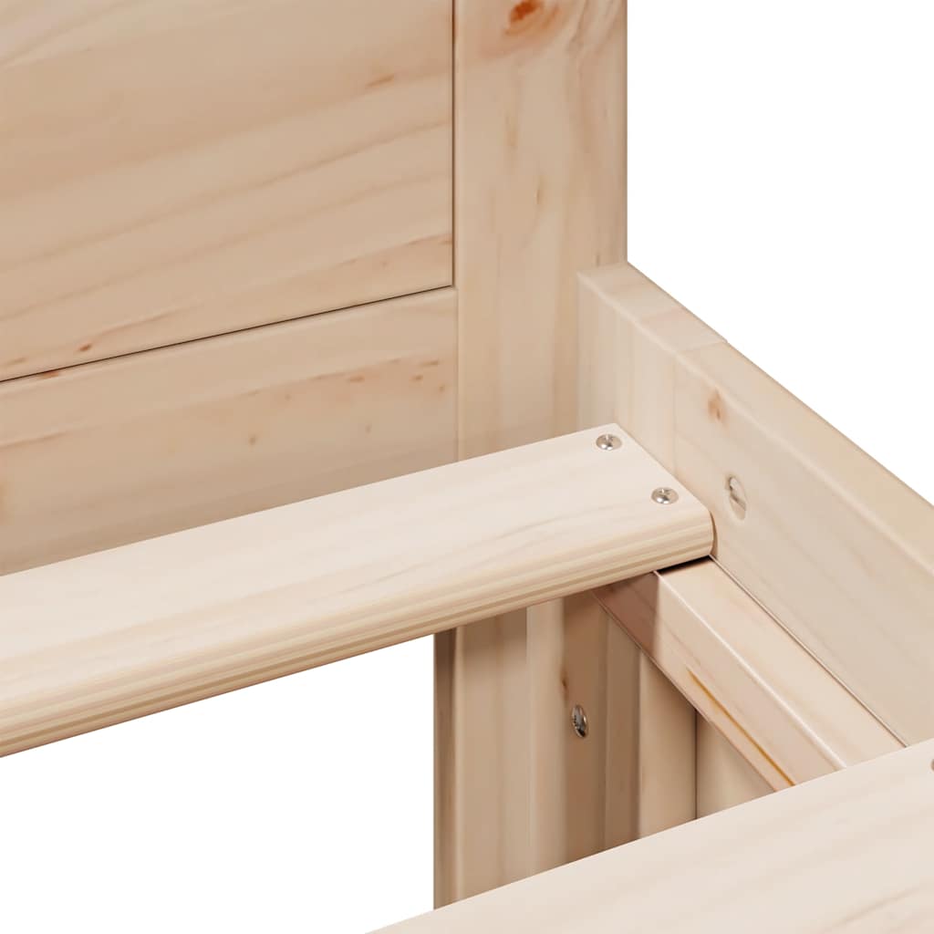 vidaXL Bed Frame without Mattress with Headboard 135x190 cm