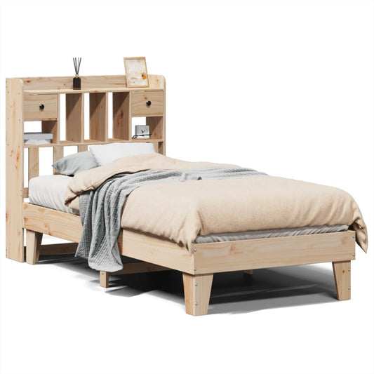 vidaXL Bed Frame without Mattress 90x190 cm Single Solid Wood Pine