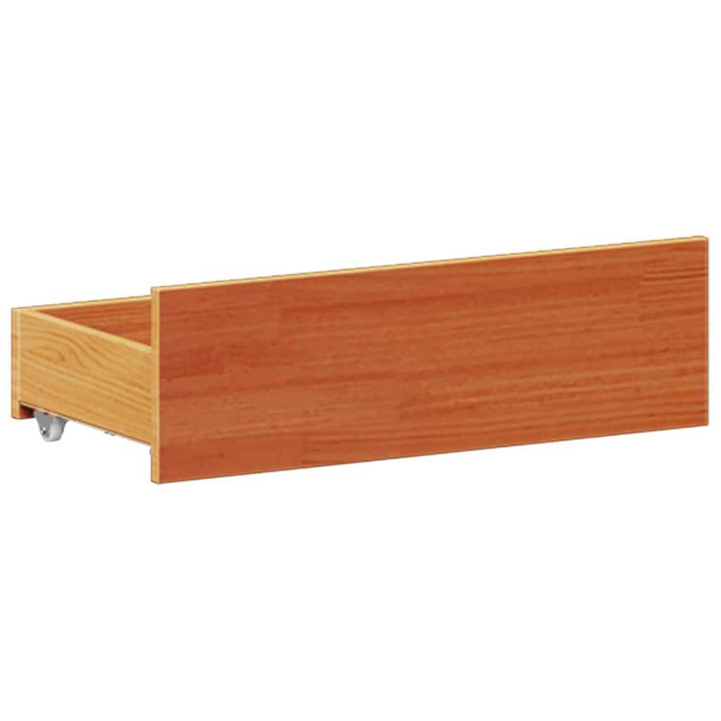 vidaXL Bookcase Bed without Mattress Wax Brown 150x200 cm King Solid Wood Pine