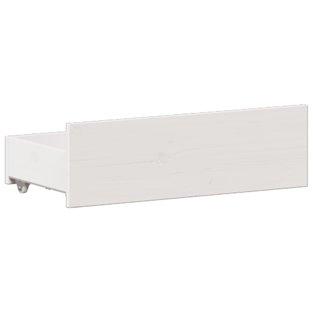 vidaXL Bookcase Bed without Mattress White 135x190 cm Double Solid Wood Pine