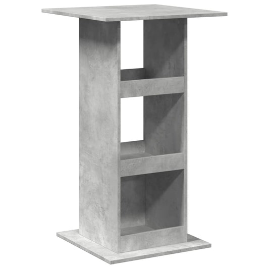 vidaXL Bar Table with Storage Concrete Grey 60x60x102 cm