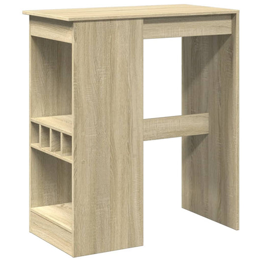 vidaXL Bar Table with Racks Sonoma Oak 90x47.5x103.5cm Engineered Wood