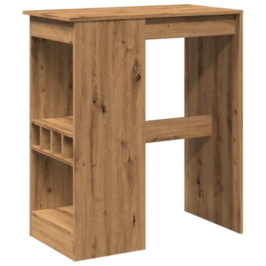 vidaXL Bar Table with Racks Artisan Oak 90x47.5x103.5 cm