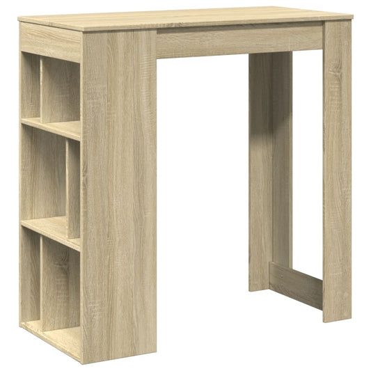 vidaXL Bar Table with Racks Sonoma Oak 102x50x103,5 cm Engineered Wood