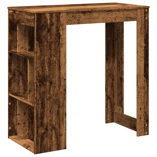 vidaXL Bar Table with Racks Old Wood 102x50x103,5 cm Engineered Wood