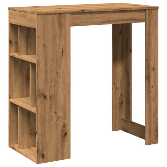 vidaXL Bar Table with Racks Artisan Oak 102x50x103.5 cm Engineered Wood