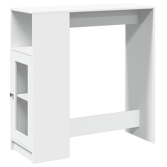 vidaXL Bar Table with Racks White 101x40x103,5 cm Engineered Wood