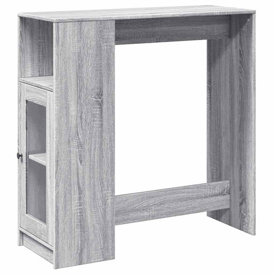 vidaXL Bar Table with Racks Grey Sonoma 101x40x103.5 cm Engineered Wood