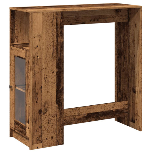 vidaXL Bar Table with Racks Old Wood 101x40x103,5 cm Engineered Wood