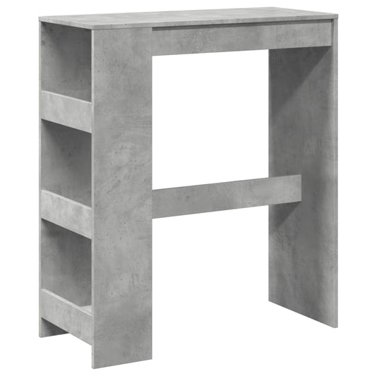 vidaXL Bar Table with Racks Concrete Grey 90x40x103.5 cm
