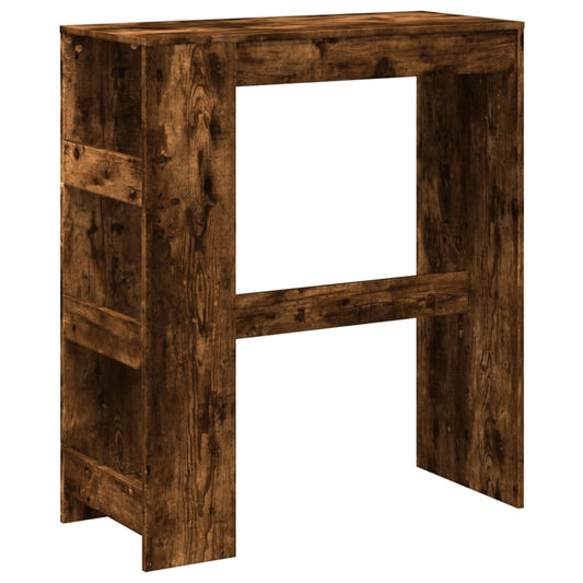 vidaXL Bar Table with Racks Smoked Oak 90x40x103,5 cm Engineered Wood