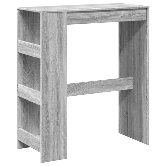 vidaXL Bar Table with Racks Grey Sonoma 90x40x103,5 cm Engineered Wood