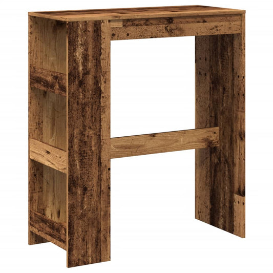 vidaXL Bar Table with Racks Old Wood 90x40x103,5 cm Engineered Wood