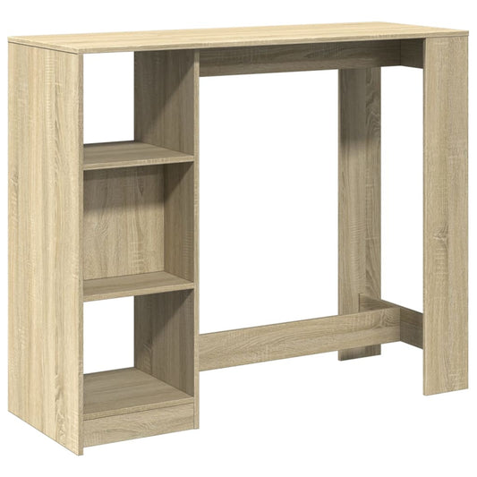 vidaXL Bar Table with Shelf Sonoma Oak 124x46x103,5 cm Engineered Wood