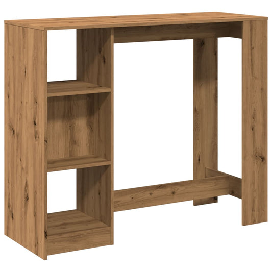 vidaXL Bar Table with Shelf Artisan Oak 124x46x103,5 cm Engineered Wood