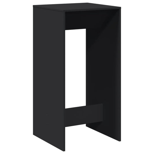 vidaXL Bar Table Black 51x50x103,5 cm Engineered Wood