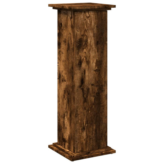 vidaXL Display Stand with Storage Smoked Oak 31x30x90 cm