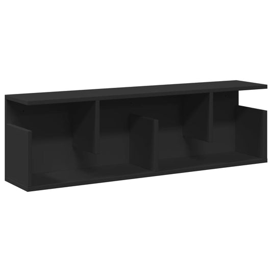 vidaXL Wall Cabinet 100x20x30 cm Black Engineered Wood