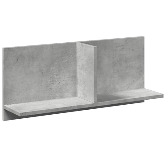 vidaXL Wall Cabinet 70x16,5x30 cm Concrete Grey Engineered Wood