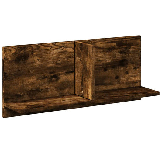 vidaXL Wall Cabinet 70x16,5x30 cm Smoked Oak Engineered Wood