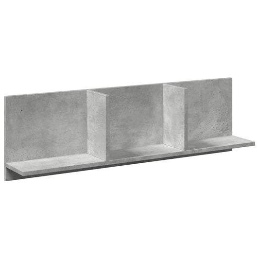 vidaXL Wall Cabinet 100x16,5x30 cm Concrete Grey Engineered Wood