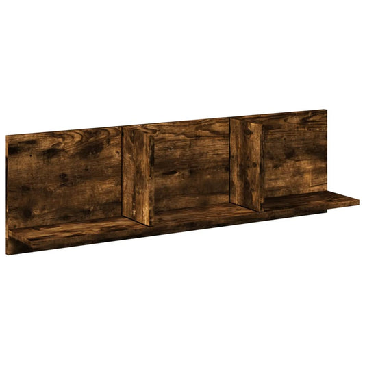 vidaXL Wall Cabinet 100x16,5x30 cm Smoked Oak Engineered Wood
