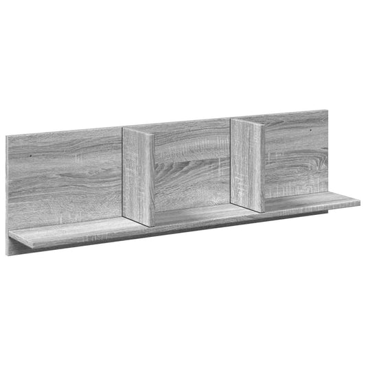 vidaXL Wall Cabinet 100x16,5x30 cm Grey Sonoma Engineered Wood