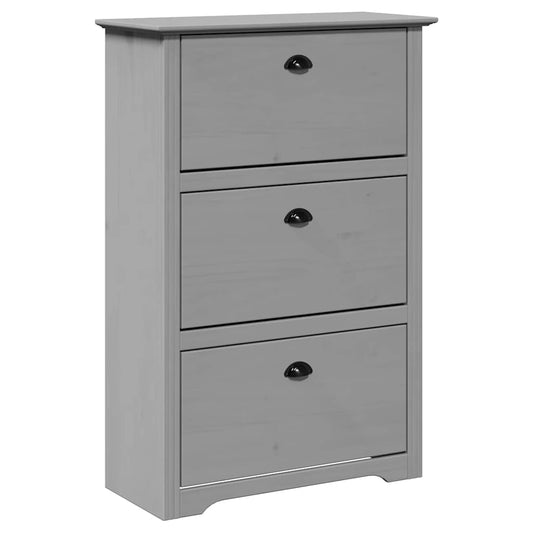 vidaXL Shoe Rack "BODO" Grey 80x35x118 cm