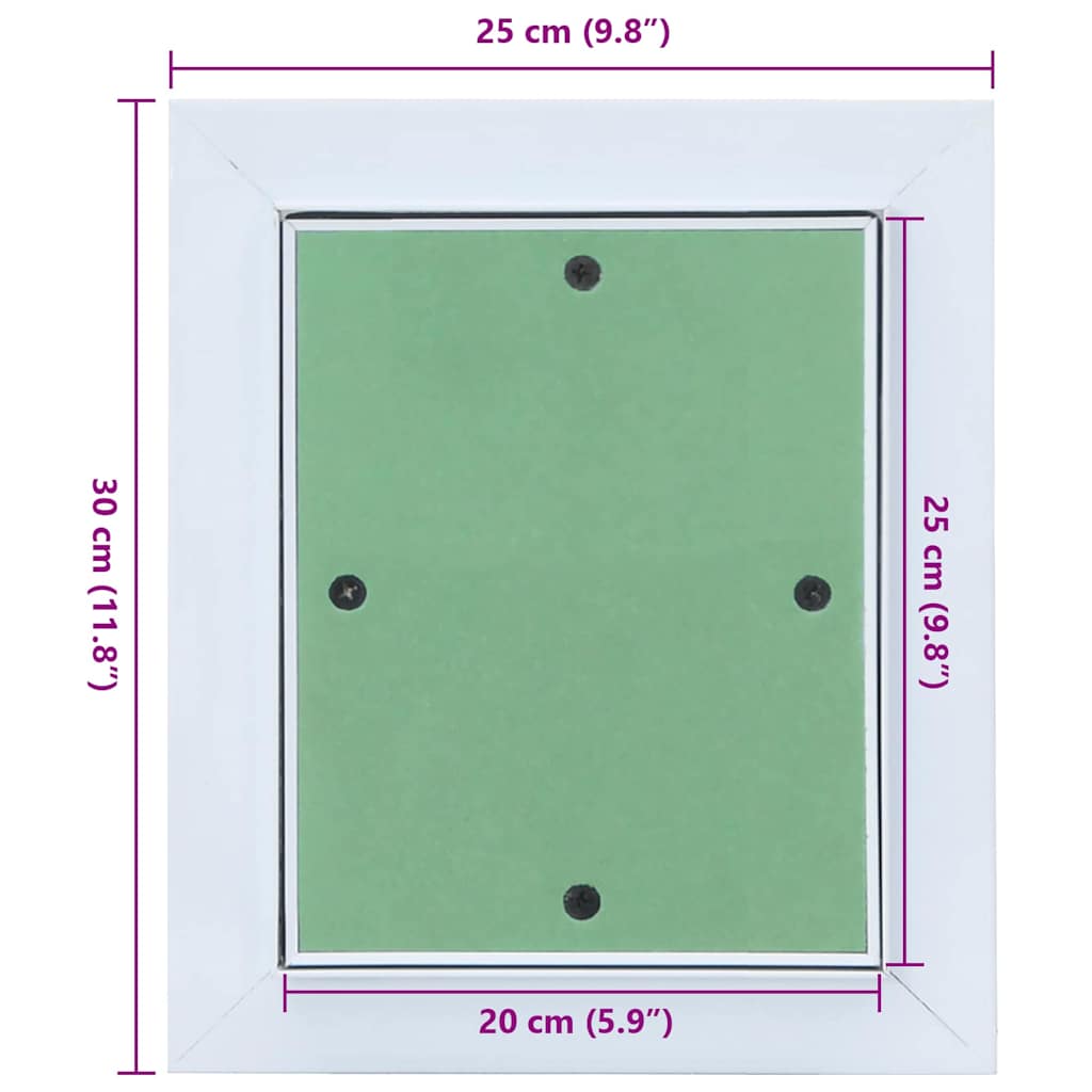 vidaXL Access Panel Green and Silver 25 x 30 cm