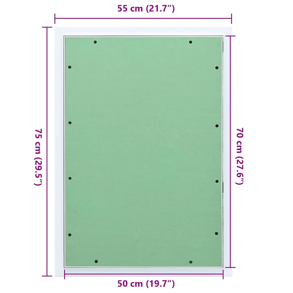 vidaXL Access Panel Green and Silver 55 x 75 cm
