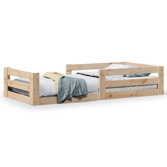 vidaXL Bed Frame without Mattress 75x190 cm Small Single Solid Wood Pine