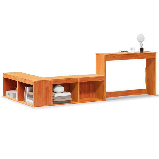 vidaXL Bedside Cabinet with Desk Wax Brown 222x122x75 cm