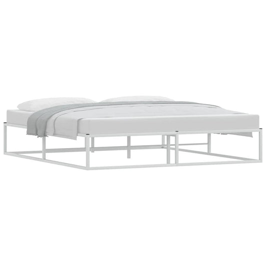 vidaXL Bed Frame without Mattress White 180x200 cm Metal