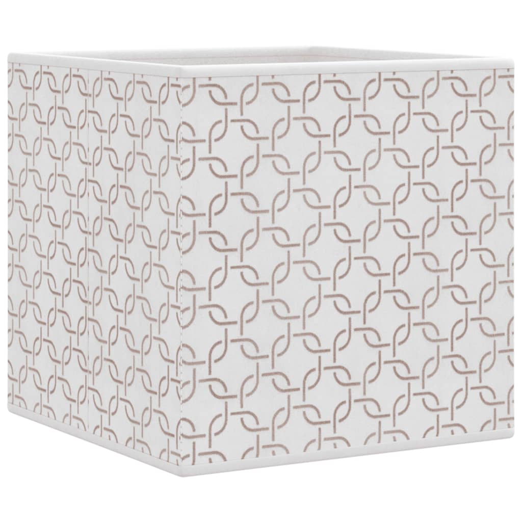 vidaXL Foldable Storage Boxes 10 pcs Cream 32x32x32cm Non-woven Fabric