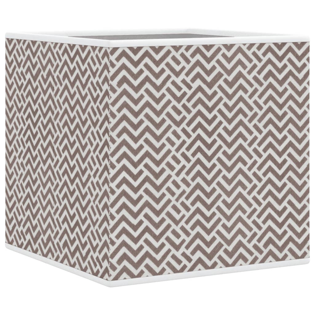 vidaXL Foldable Storage Boxes 10 pcs Brown 32x32x32 cm Non-woven Fabric