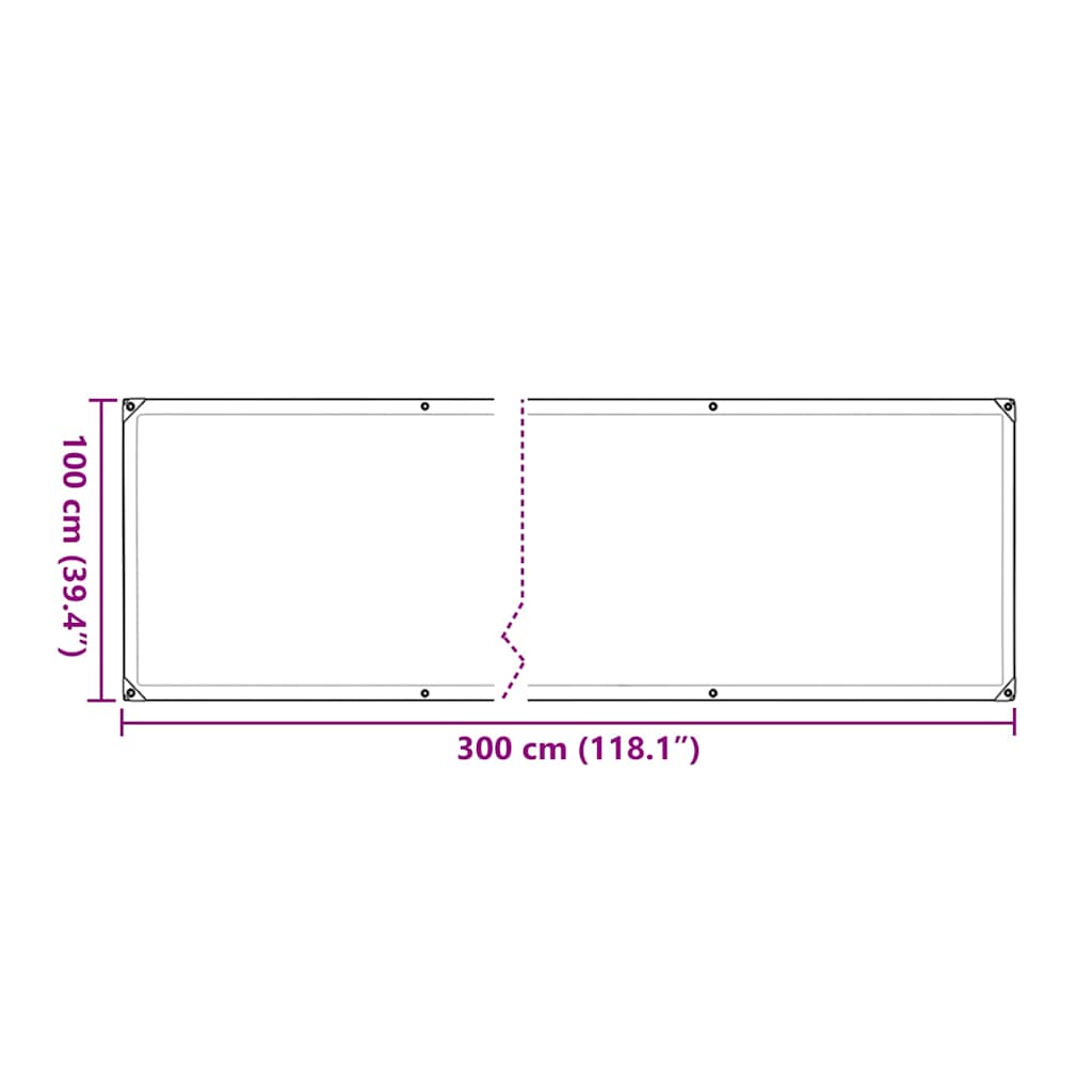 vidaXL Plant Cover with Eyelets 1x3 m Polyethylene