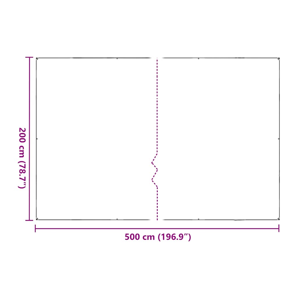 vidaXL Plant Cover with Eyelets 2x5 m Polyethylene