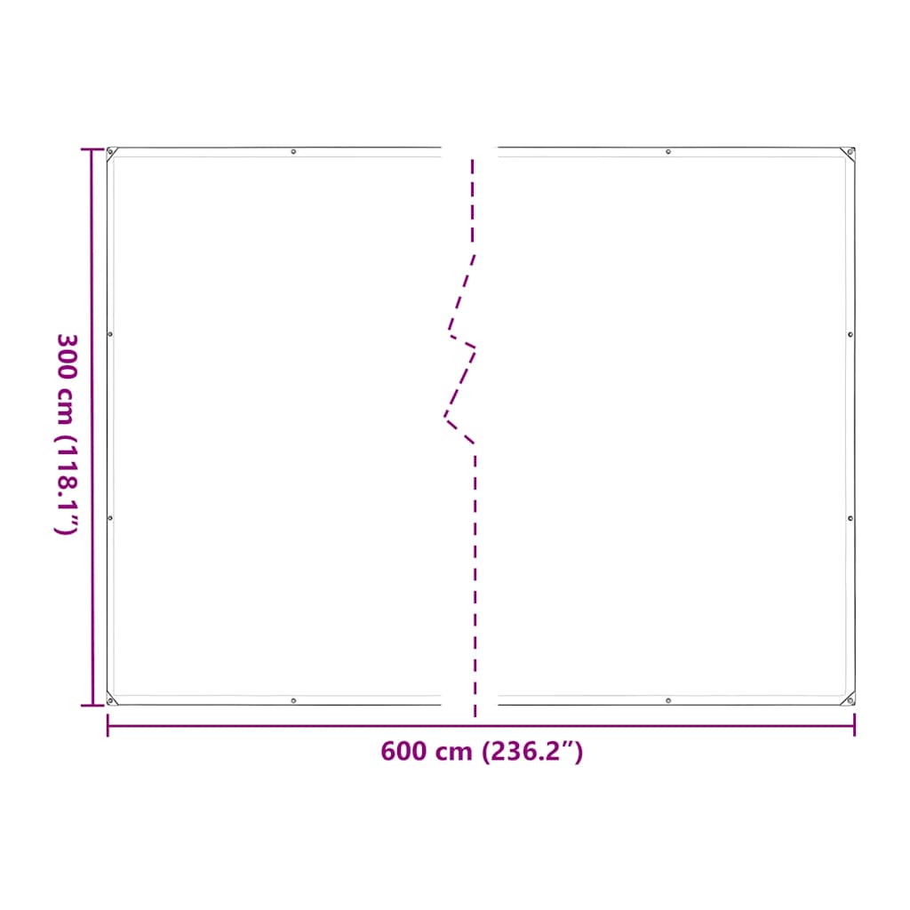 vidaXL Plant Cover with Eyelets 3x6 m Polyethylene